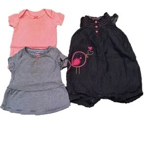 CARTER’S size 3 Months Romper & Tops Bundle